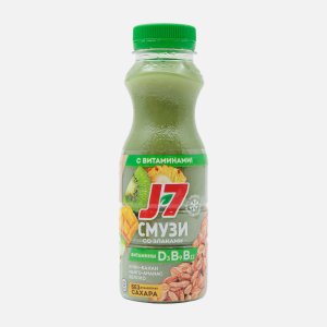 Продукт питьевой J-7 Полезный перекус Коктейль из яблок/банан/анан/манго/киви/ржаные хлопья пл/б 0,3л