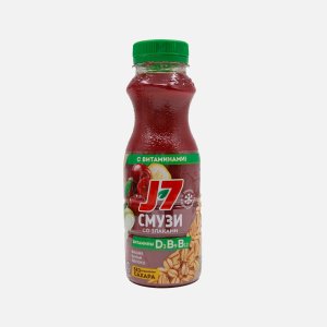 Продукт питьевой J-7 Полезный перекус Коктейль из вишни/банан/яблок/овсяные хлопья пл/б 0,3л