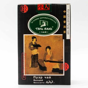 Чай Тянь Жень Высший Пуэр листовой к/к 100г