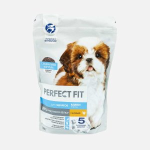 Корм Перфект Фит д/щенков <10кг с курицей 500г