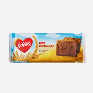 Печенье Любятово Шоколадное сахарное 228г