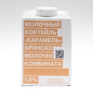 Коктейль БМК молочный Карамель ультрапаст 1.5% т/п 500г