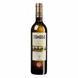 Вино Тамада Цинандали выдержанное сортовое белое сухое 8.5-13% ст/б 0,75л