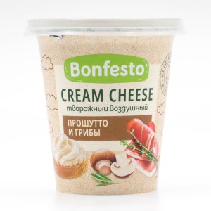 Сыр Бонфесто творожный Крем Чиз Прошутто и грибы 65% пл/ст 125г