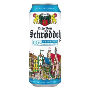 Пиво Отто Фон Шреддер Вайсбир безалкогольное 0% ж/б 0,5л
