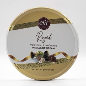 Шоколад Элит Роял молочный с кремом из фундука ж/б 500г