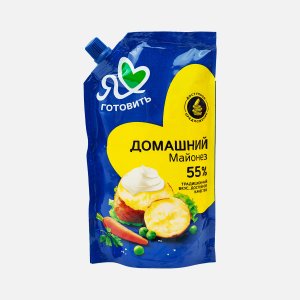 Майонез Я люблю готовить Домашний 55% дой/пак 390мл