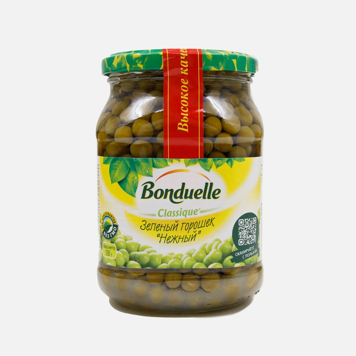 Горошек Бондюэль зеленый ст/б 580г Горошек Бондюэль зеленый ст/б 580г