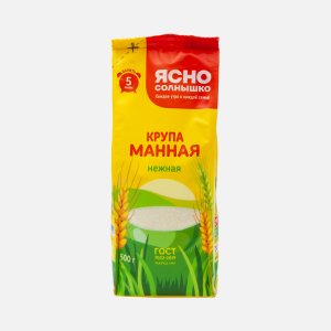 Крупа Ясно солнышко манная нежная марки М 500г