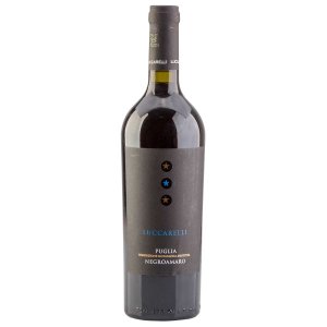 Вино Луккарелли Негроамаро Пулия сортовое ординарное красное полусухое 14% 0,75л