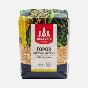 Горох Агро-Альянс Экстра колотый желтый 450г