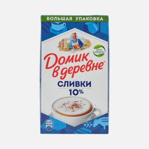 Сливки Домик в деревне питьевые стрелизованные 10% т/п 950г