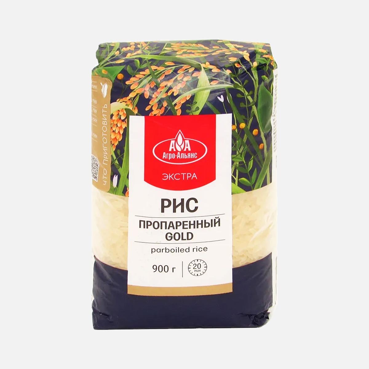 Рис Агро-Альянс Экстра Голд пропаренный 900г Рис Агро-Альянс Экстра Голд пропаренный 900г