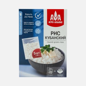 Рис Агро-Альянс Экстра кубанский 5пак*80г
