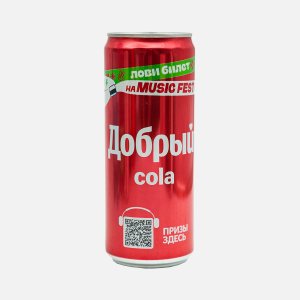 Напиток Добрый Кола газ ж/б 0,33л