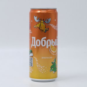 Напиток Добрый Апельсин с витамином С газированный ж/б 0,33л