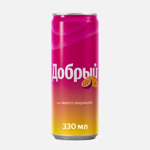 Напиток Добрый Манго-Маракуйя газ ж/б 0,33л