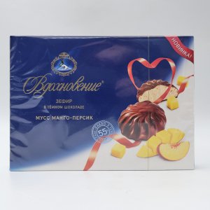 Зефир Вдохновение Мусс манго-персик в темном шоколаде 245г