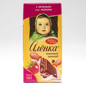Шоколад Аленка с печеньем вкус малины 85г