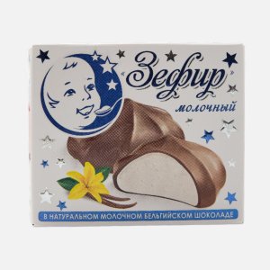 Зефир ЗГДиОП им.В.П.Пастухова молочный с ванилью в мол шокол 60г