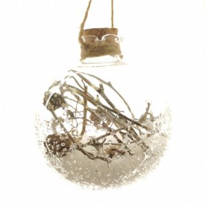 Украшение елочное Шар с подсветкой D10см L10 W10 H10см стекло 746478