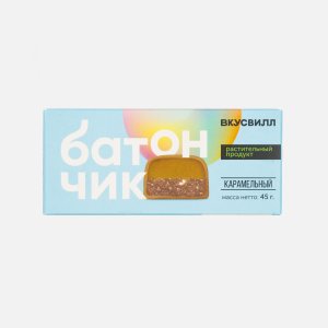 Батончик Вкусвилл Карамельный 45г