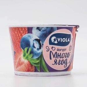 Йогурт Виола Вери Берри с черникой и клубникой 2.6% пл/ст 180г