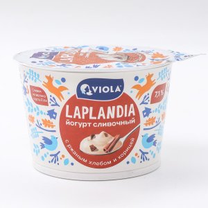 Йогурт Виола Лапландия сливочный Ржаной хлеб и корица 7.1% 180г