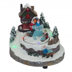 Фигурка декоративная Рождество подсвет движ L18 W16,5 H16см 764208