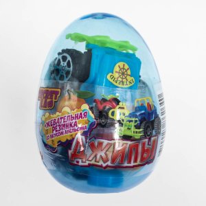 Яйцо Сикрет Лаб Джипы с игрушкой и жевательной резинкой пл/уп 7г