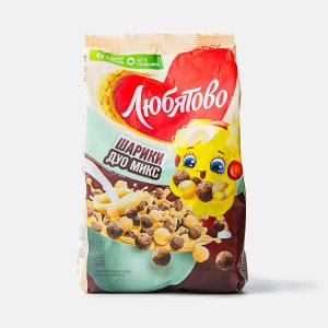 Завтрак Любятово Шарики шоколадные Дуо Микс 200г