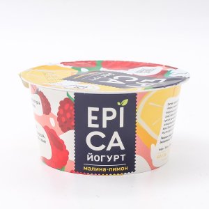 Йогурт Эпика малина-лимон 4.8% пл/ст 130г