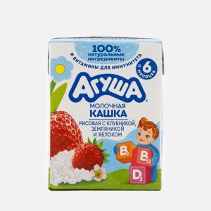 Каша Агуша Укрепляй-ка Молочно-рис с клуб/земл/яблоком 2.7% 200мл