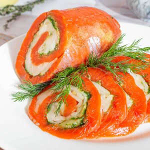 Рулет рыбный Мозаика из нерки и эсколара вес