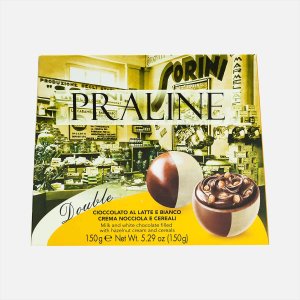 ККонфеты Сорини Балетто Дабл из мол/бел шок c пралине/злак 150г