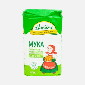 Мука Алейка пшеничная в/с 2кг