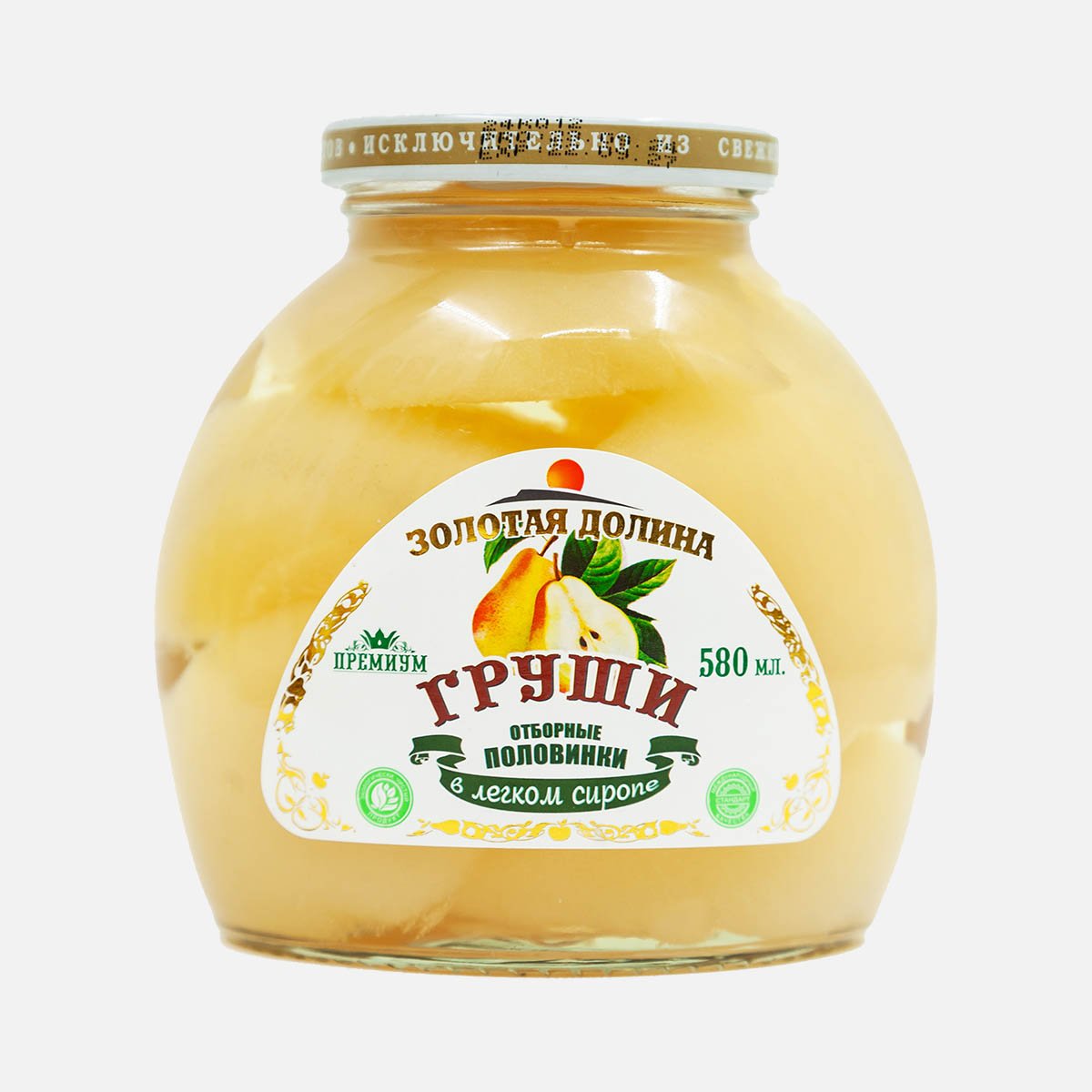 Груши Золотая долина в лекг сиропе ст/б 530г Груши Золотая долина в лекг сиропе ст/б 530г