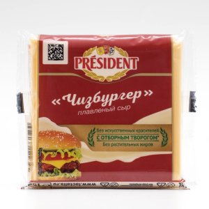 Сыр Президент плавл Чизбургер слайсы 40% 150г
