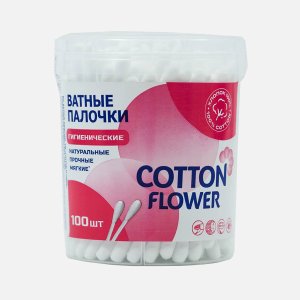 Палочки Коттон Флауэр ватные пл/б 100шт