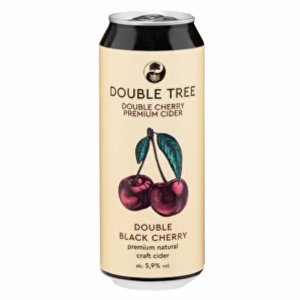 Сидр Дабл Три Двойная вишня фруктовый ароматический полусладкий газированный 5.9% ж/б 0,5л