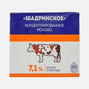 Молоко Шадринское концентр стерил 7.1% т/п 500г
