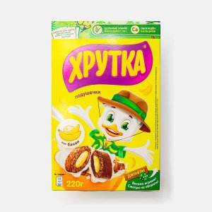 Завтрак Хрутка Подушечки банановые к/к 220г