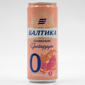 Напиток пивной Балтика Грейпфрут №0 безалкогольный нефильтрованный пастеризованный ж/б 0,33л