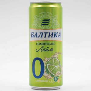 Напиток пивной Балтика Лайм №0 безалкогольный нефильтрованный пастеризованный ж/б 0,33л
