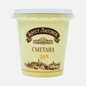 Сметана Брест-Литовск 20% пл/ст 300г
