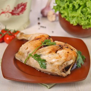 Цыпленок запеченный из Русской печи вес