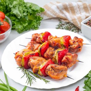 Шашлык мини из куриного мяса гриль вес