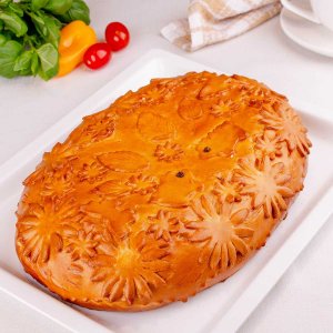 Пирог Праздничный со свининой и картофелем вес