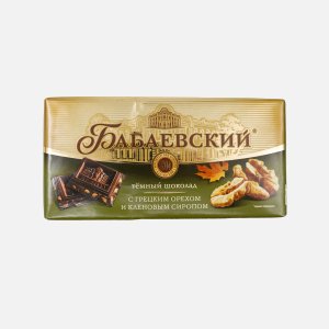Шоколад Бабаевский с грецким орехом/кленовым сиропом темный 90г