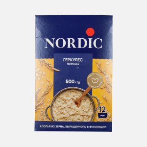 Хлопья Нордик овсяные Геркулес финский к/к 500г